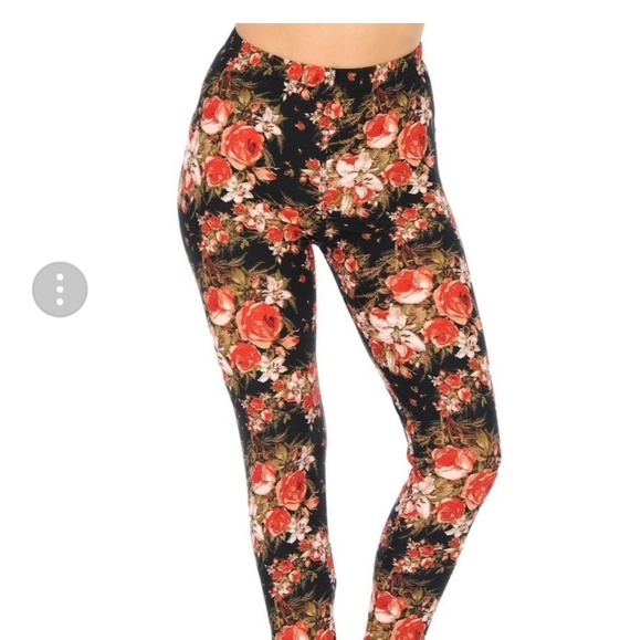 Butter Soft knit floral print leggings - Picture 3 of 7